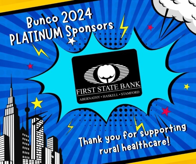 Thank you, First State Bank, for supporting HCHF as Platinum Sponsors